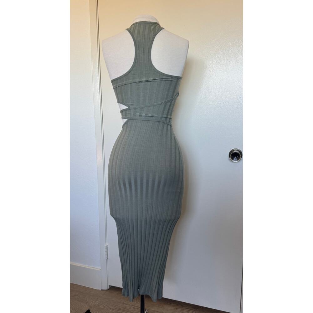 Jonathan Simkhai Kaya Cutout Detail Compact Ribbed Body-Con Dress Size XS - Picture 3 of 5